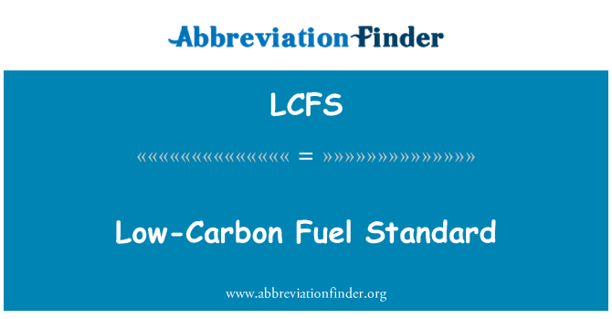LCFS: CO2-brændstof Standard