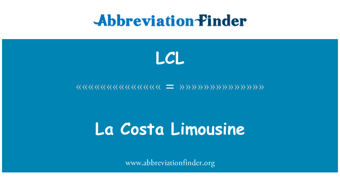 LCL: La Costa Limusiin