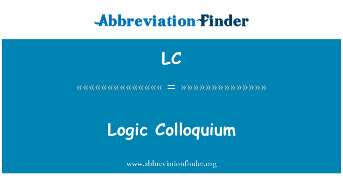 LC: Kolokium logika