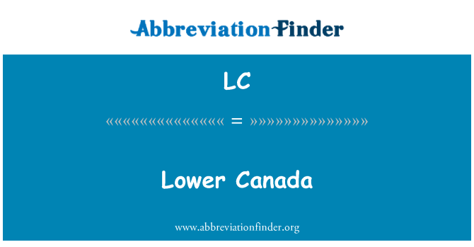 LC: Vùng hạ của Canada