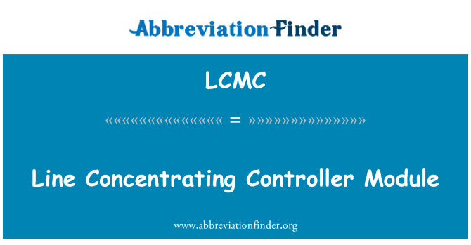 LCMC: Модуль контроллера концентрации линия