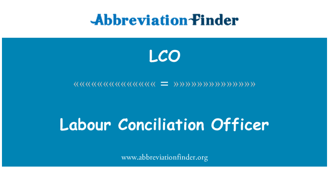 LCO: Labour forlig Officer