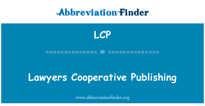 LCP: वकीलों सहकारी प्रकाशन