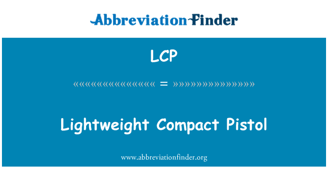 LCP: 軽量コンパクト ピストル