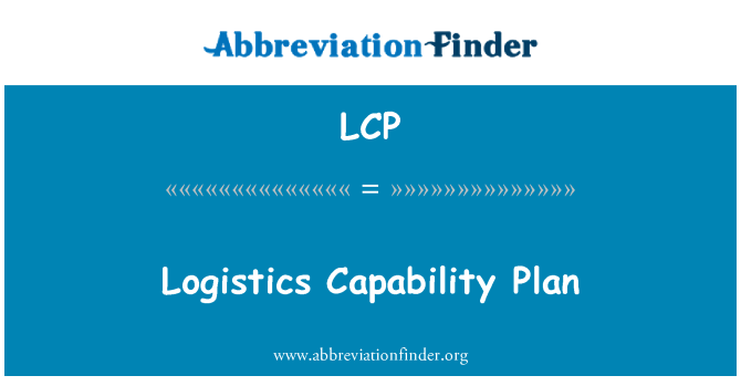 LCP: Logistika sposobnosti Plan