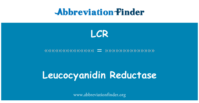 LCR: Leucocyanidin reduktázy