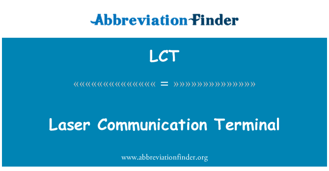 LCT: Lazer iletişim terminali