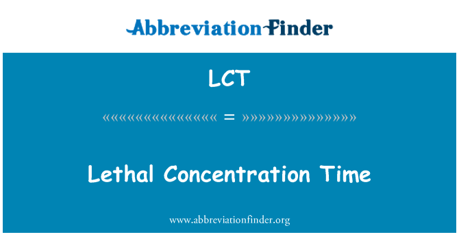 LCT: Tiempo de concentración letal