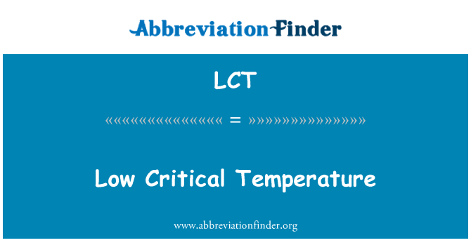 LCT: Suhu kritikal yang rendah