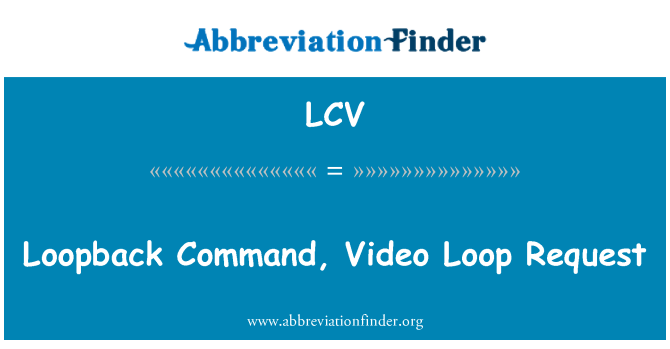 LCV: Loopback kommando, Video Loop forespørsel