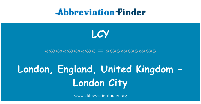 LCY: London, England, Inggris Raya - London City