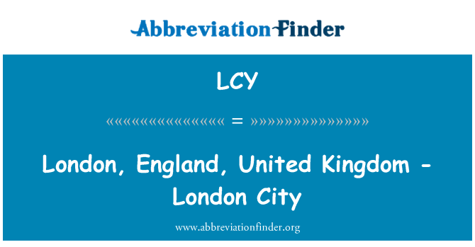 LCY: Londýn, Anglie, Velká Británie - Londýn City