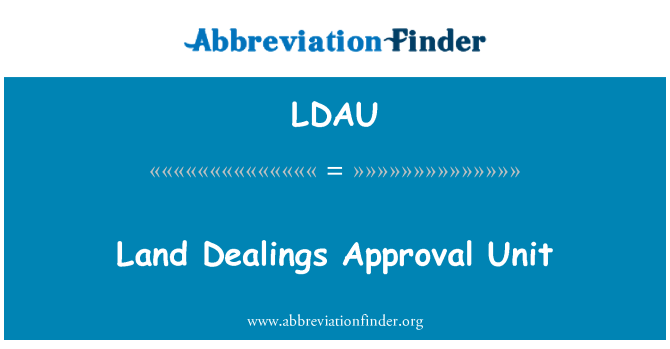 LDAU: Art negozjati approvazzjoni unità