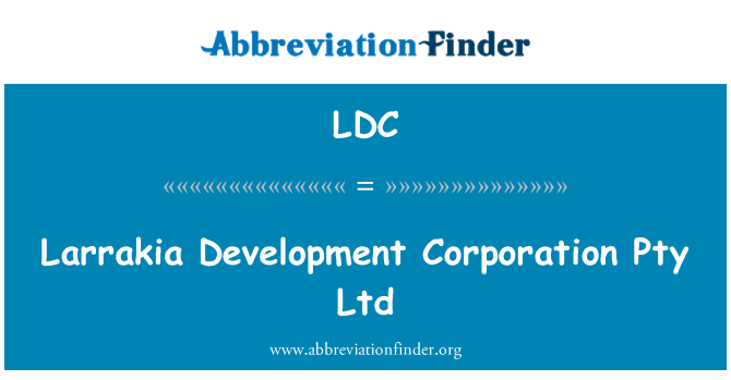 LDC: Developman Larrakia Corporation Pty Ltd