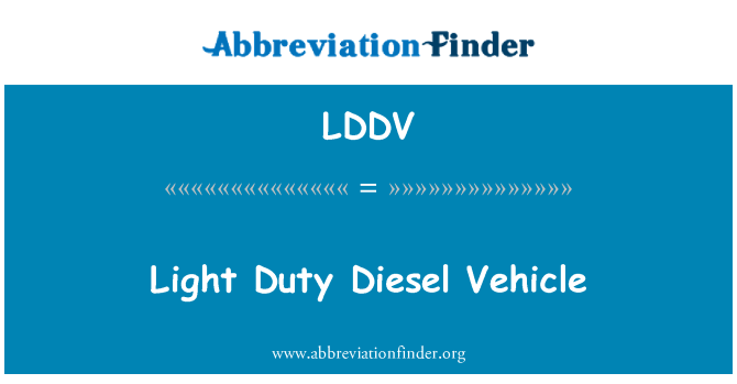 LDDV: Deure lleuger dièsel Vehicle