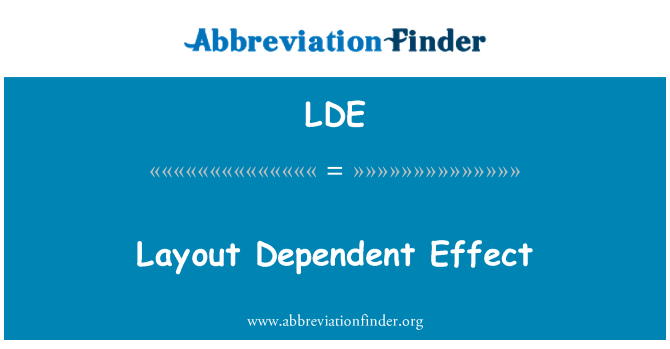 LDE: Disposició efecte dependents