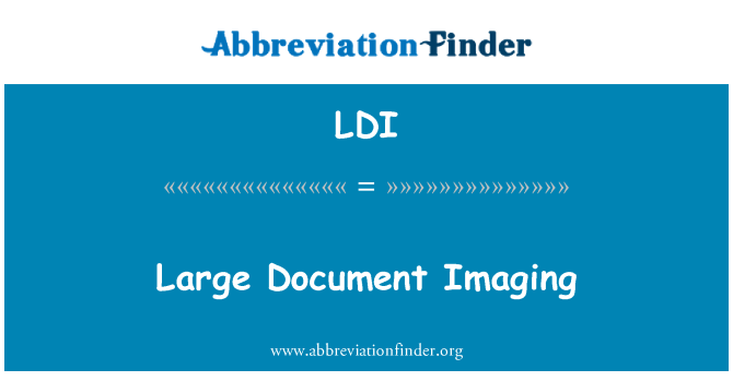 LDI: Large Document Imaging