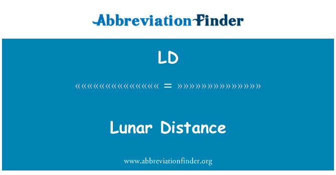 LD: Distância lunar