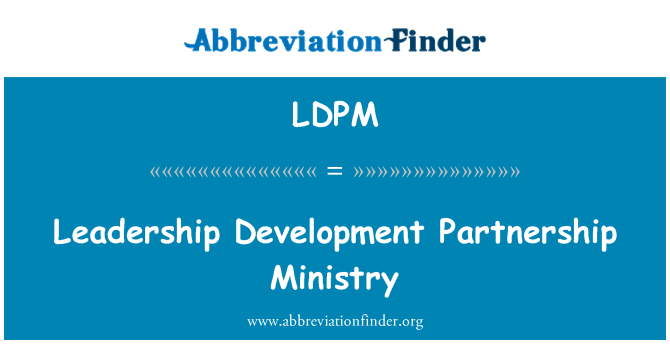 LDPM: Lyderystės plėtros partnerystės ministerija