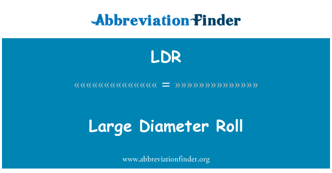 LDR: Rouleau de grand diamètre