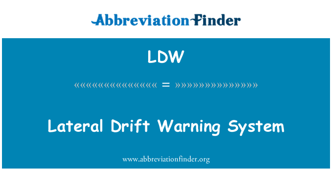 LDW: Sistema de alerta deriva lateral