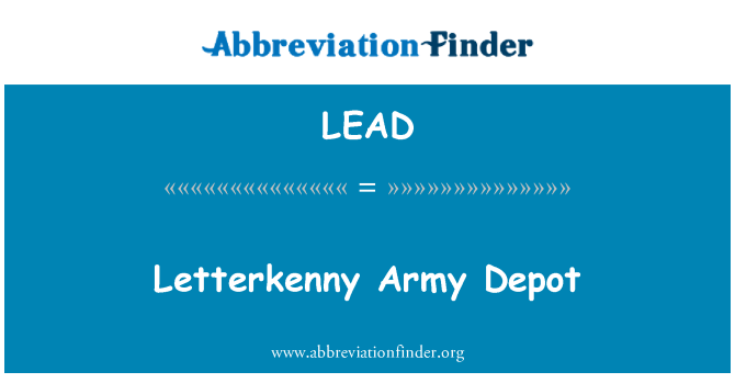 LEAD: Letterkenny lame depo