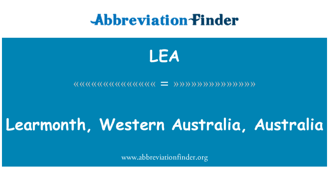 LEA: Learmonth, Western Australia, Australia