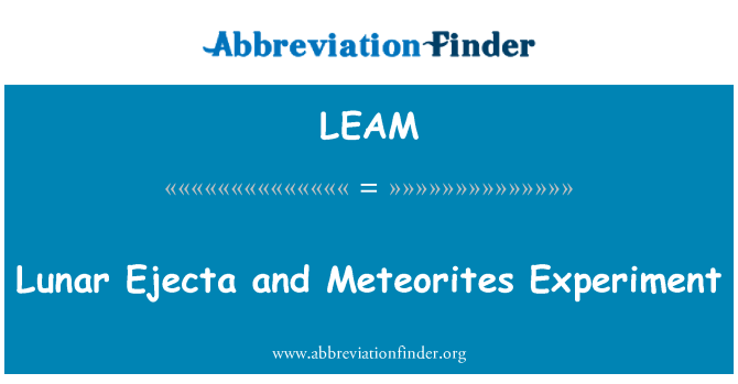 LEAM: Ejecció lunar i meteorits Experiment