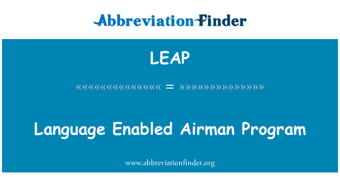 LEAP: Iaith wedi galluogi'r rhaglen Airman