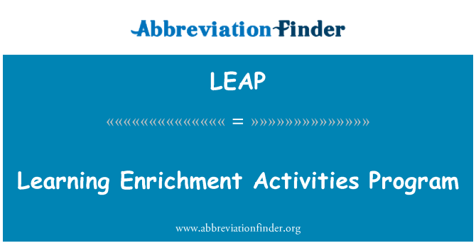 LEAP: Enrichissement aktivite pwogram etid (n)
