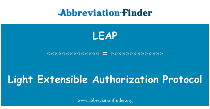 LEAP: 가벼운 확장할 수 있는 인증 프로토콜
