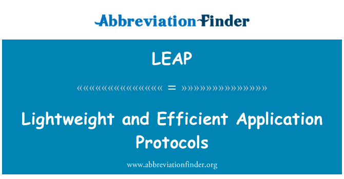 LEAP: Lightweight and Efficient Application Protocols