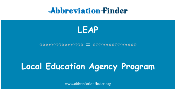 LEAP: 현지 교육 기관 프로그램