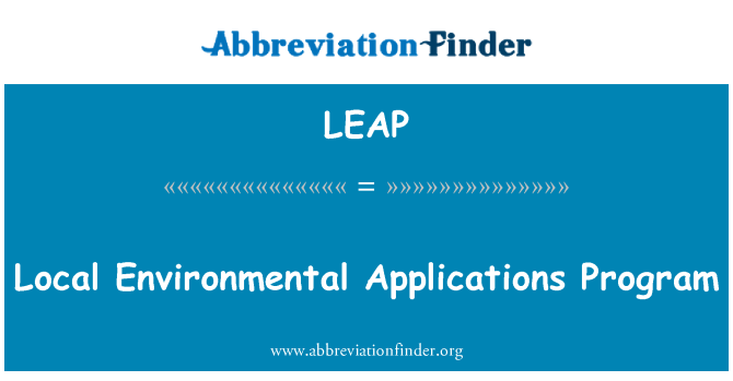 LEAP: Kohaliku keskkonna rakenduste programm