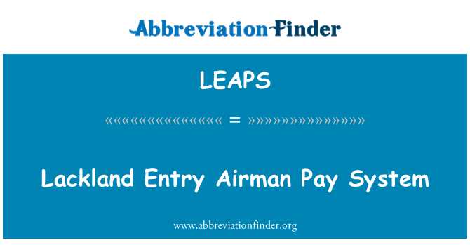 LEAPS: Lackland Airman wejścia systemu płacy