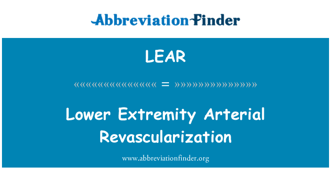 LEAR: Dolní končetiny arteriální revaskularizace