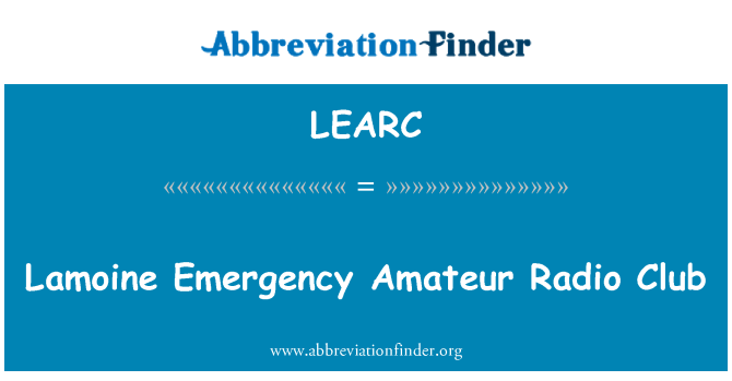 LEARC: Club Radio Amateur d'urgence lamoine