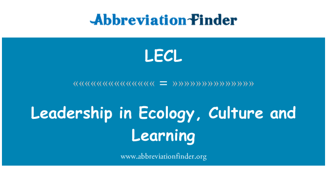LECL: 생태, 문화, 학습에서의 리더십