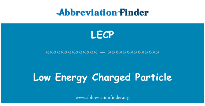 LECP: Düşük enerji ücretli parçacık