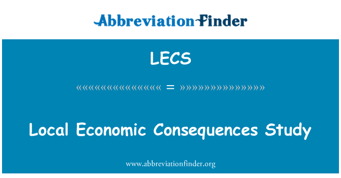 LECS: دراسة الآثار الاقتصادية المحلية