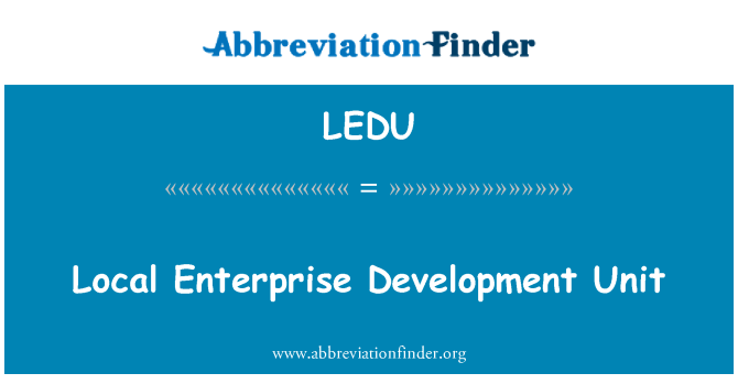 LEDU: Τοπική επιχείρηση μονάδα ανάπτυξης