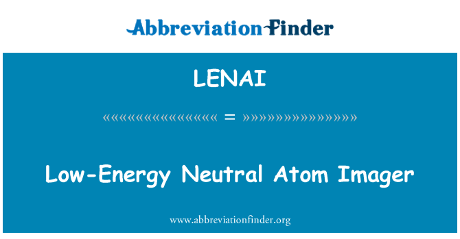 LENAI: Низкоэнергетические нейтральными Atom тепловизор