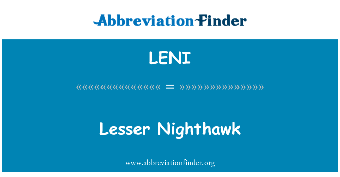 LENI: Nighthawk menor