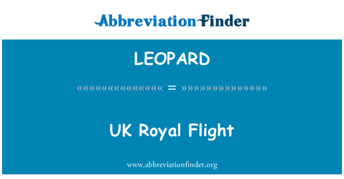 LEOPARD: UK Royal Flight