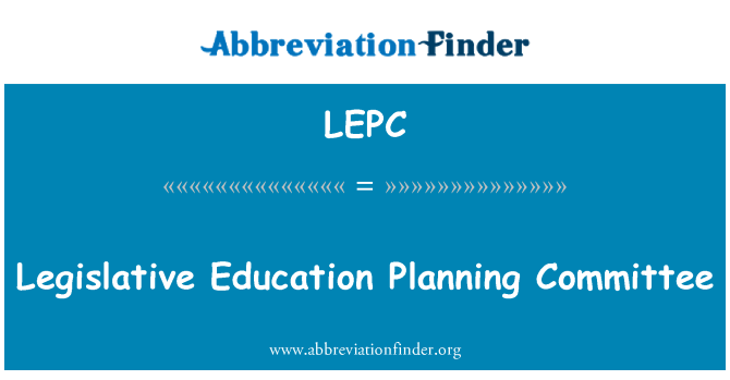 LEPC: Comité de planificación de educación legislativa