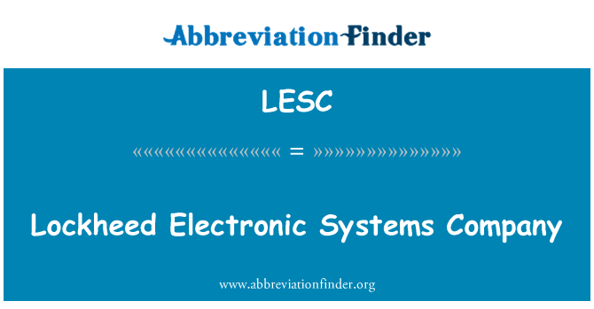 LESC: 록히드 전자 시스템 회사