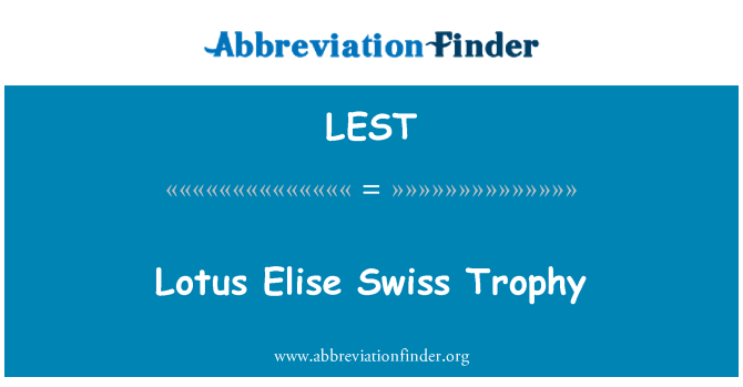 LEST: Lotus Elise švýcarský Trophy