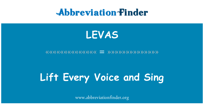 LEVAS: Лифт всеки глас и пеят