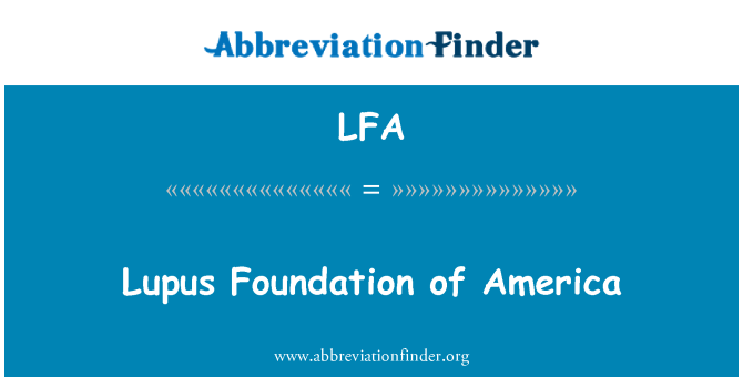 LFA: Lupus Fondazzjoni ta ' l-Amerika
