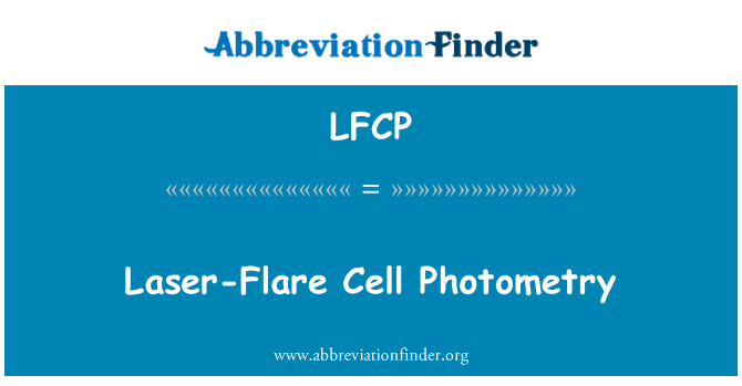 LFCP: Laser erupce buňky fotometrie